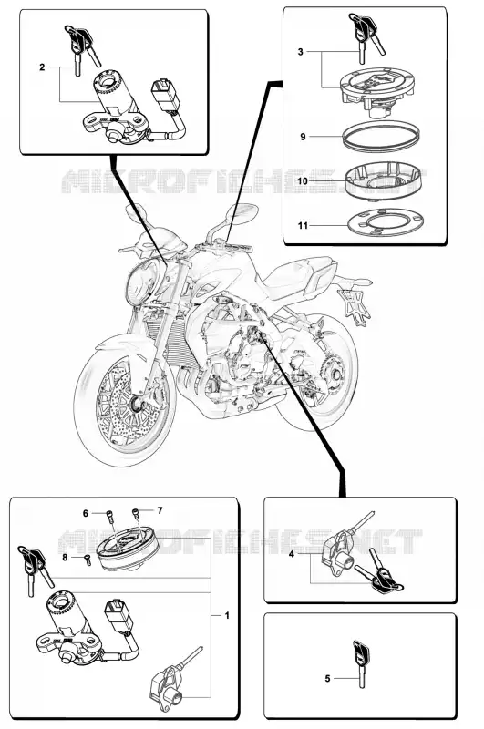 FECHADURA MV Agusta moto BRUTALE 2014 BRUTALE 675  BRUTALE 675