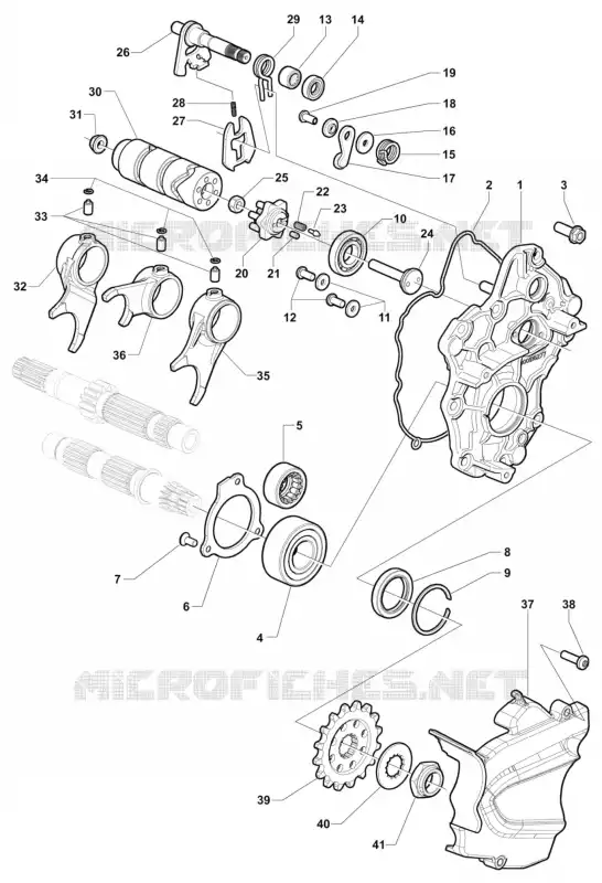 TAMBOR - GARFO SELETOR CAMBIO MV Agusta moto BRUTALE 2013 BRUTALE 675  BRUTALE 675