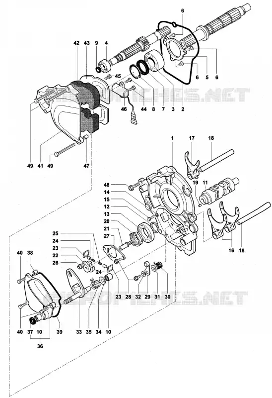 TAMBOR - GARFO SELETOR CAMBIO MV Agusta moto BRUTALE 2007 BRUTALE 910S  BRUTALE 910S