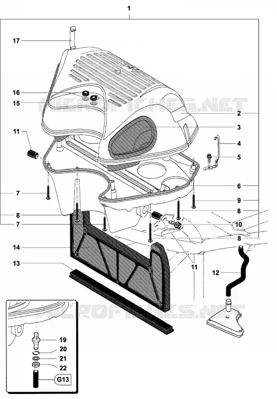 CAIXA DE FILTRO DE AR MV Agusta moto BRUTALE 2009 BRUTALE 989R  BRUTALE 989R