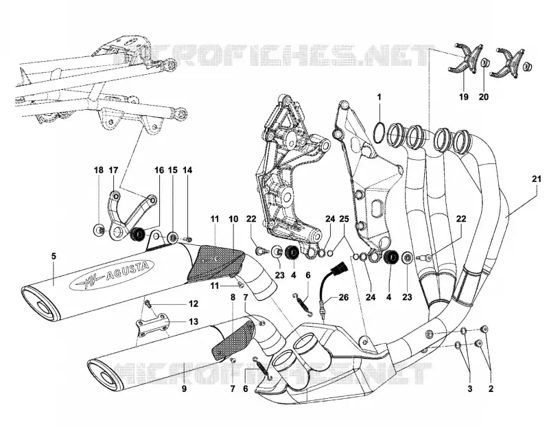 ESCAPE MV Agusta moto BRUTALE 2009 BRUTALE 989R  BRUTALE 989R