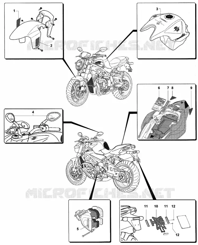 VERSÕES DE OUTROS PAÍSES MV Agusta moto BRUTALE 2009 BRUTALE 989R  BRUTALE 989R