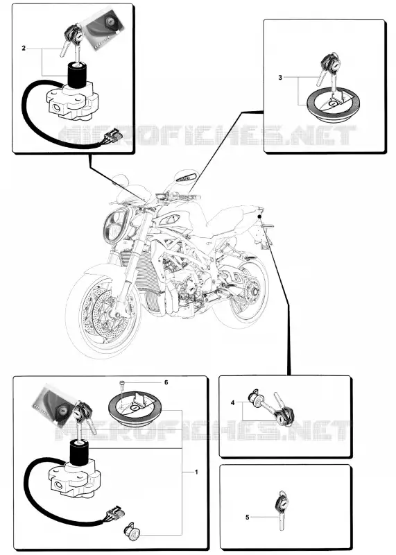 FECHADURA MV Agusta moto BRUTALE 2012 BRUTALE 920  BRUTALE 920