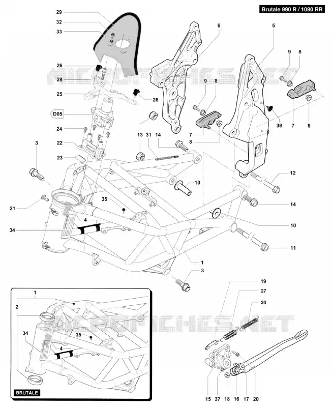 QUADRO MV Agusta moto BRUTALE 2012 BRUTALE 920  BRUTALE 920