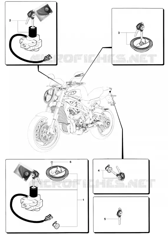 FECHADURA MV Agusta moto BRUTALE 2011 BRUTALE 990R  BRUTALE 990R