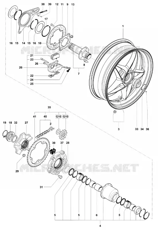 RODA TRASEIRA MV Agusta moto BRUTALE 2011 BRUTALE 990R  BRUTALE 990R
