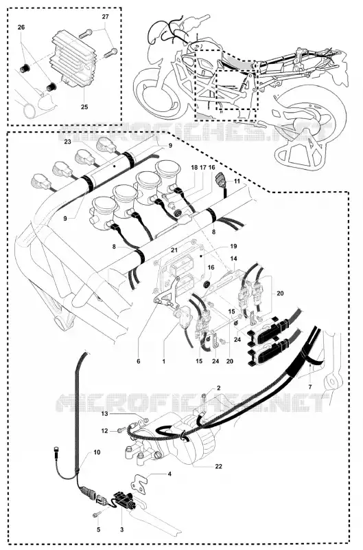 PEÇAS ELÉCTRICAS 1 MV Agusta moto BRUTALE 2011 BRUTALE 1090RR  BRUTALE 1090RR