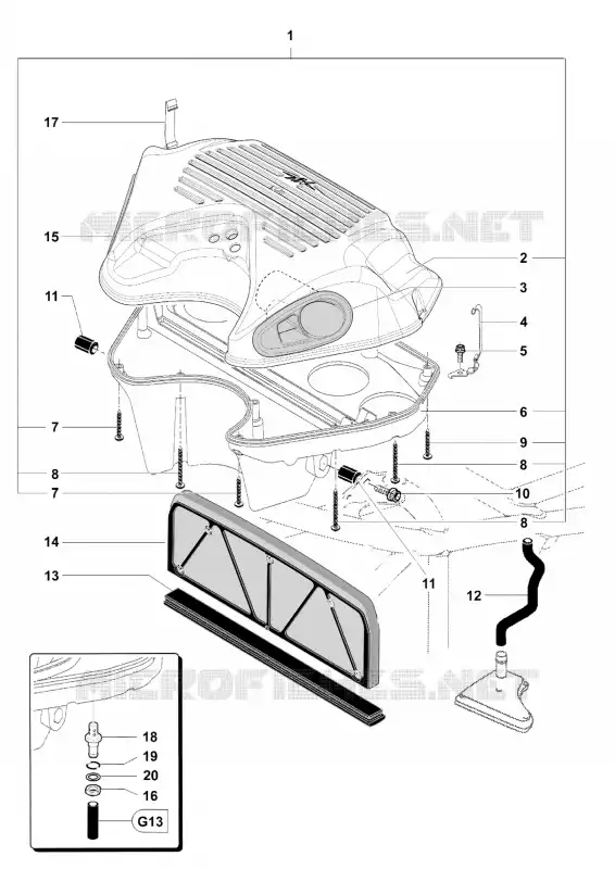 CAIXA DE FILTRO DE AR MV Agusta moto BRUTALE 2013 BRUTALE 1090RR  BRUTALE 1090RR