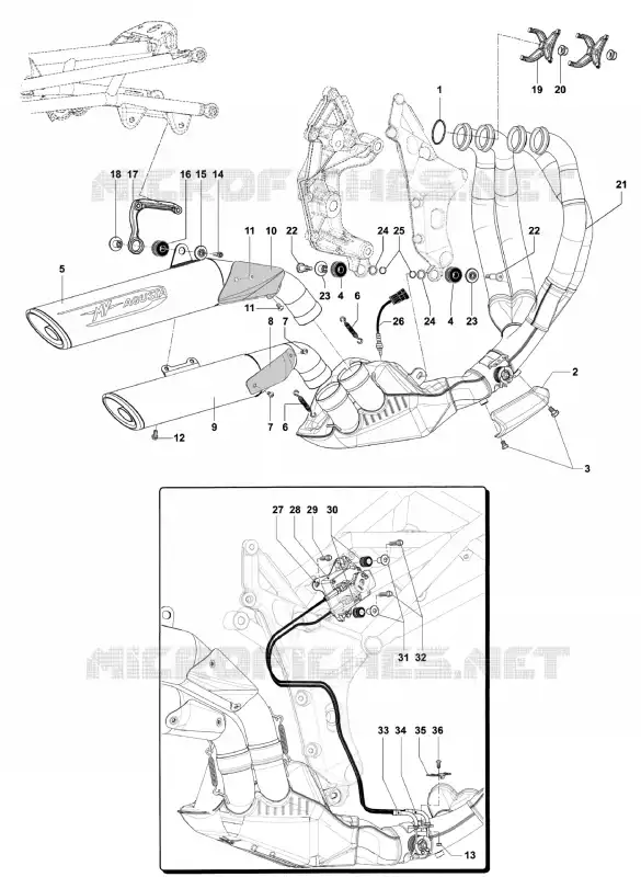 ESCAPE MV Agusta moto BRUTALE 2013 BRUTALE 1090RR  BRUTALE 1090RR