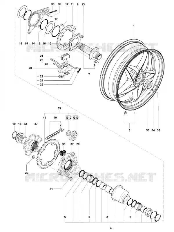 RODA TRASEIRA MV Agusta moto BRUTALE 2013 BRUTALE 1090RR  BRUTALE 1090RR