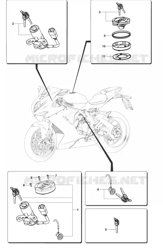 FECHADURA MV Agusta moto F3 2012 F3 675  F3 675