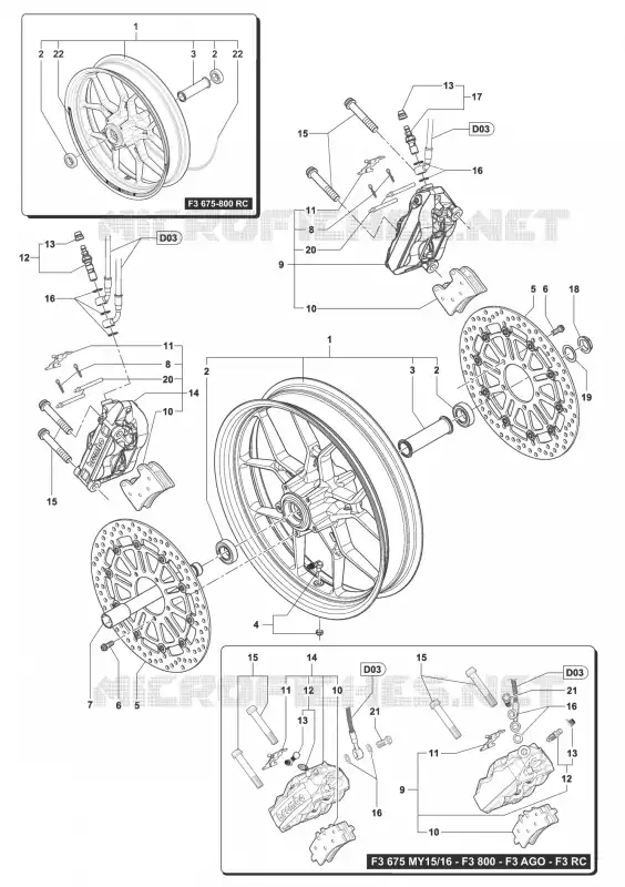 RODA DIANTEIRA MV Agusta moto F3 2016 F3 675  F3 675