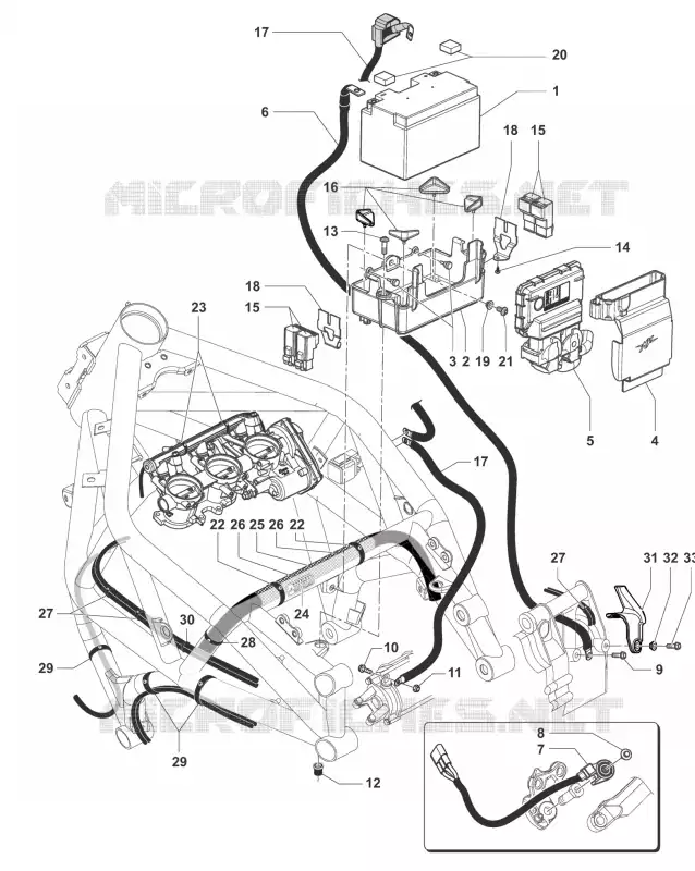 BATERIA - CDI MV Agusta moto F3 2013 F3 800  F3 800