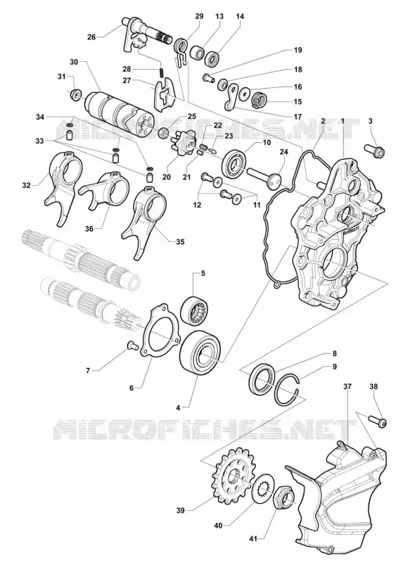 TAMBOR - GARFO SELETOR CAMBIO MV Agusta moto F3 2013 F3 800  F3 800
