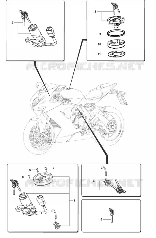 FECHADURA MV Agusta moto F3 2015 F3 800 AGO  F3 800 AGO