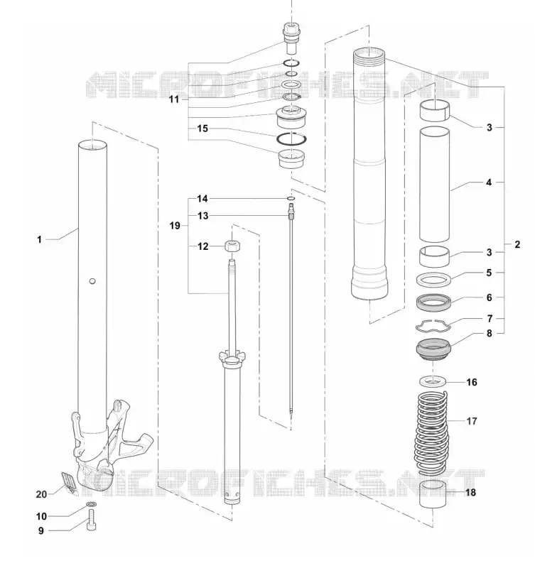 FORQUETA DIREITA MV Agusta moto F3 2015 F3 800 AGO  F3 800 AGO