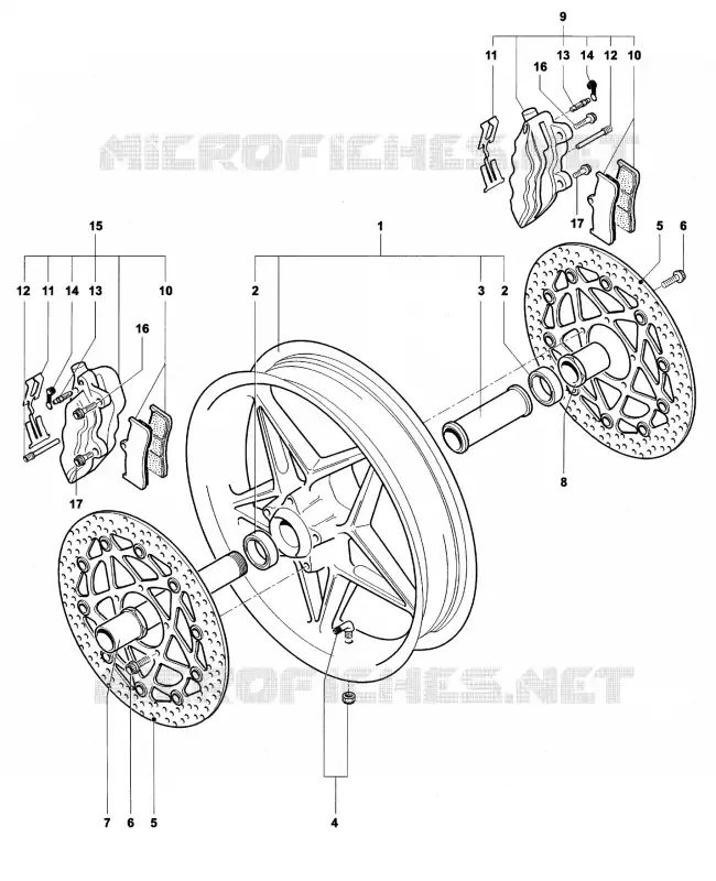 RODA DIANTEIRA MV Agusta moto F4 2000 F4 750 SERIE ORO  F4 750 SERIE ORO