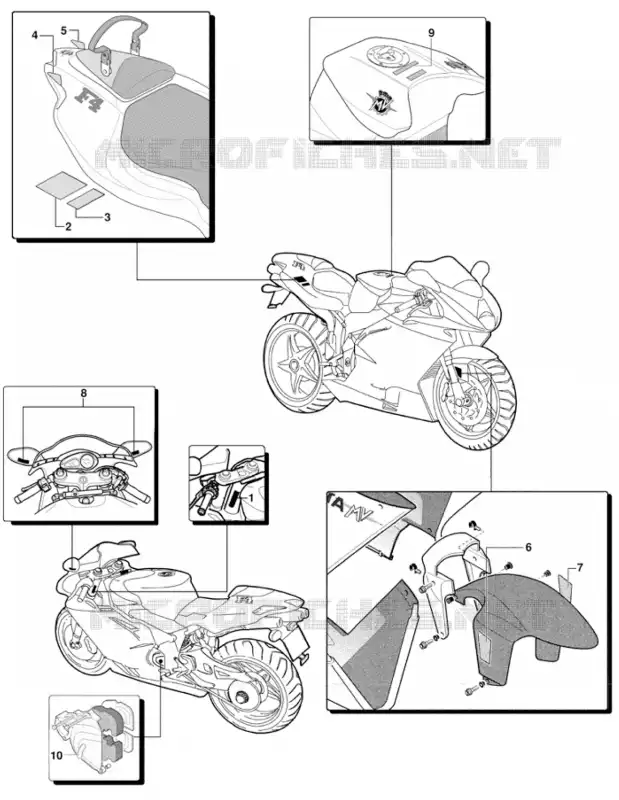 VERSÕES DE OUTROS PAÍSES MV Agusta moto F4 1999 F4 750 SERIE ORO  F4 750 SERIE ORO