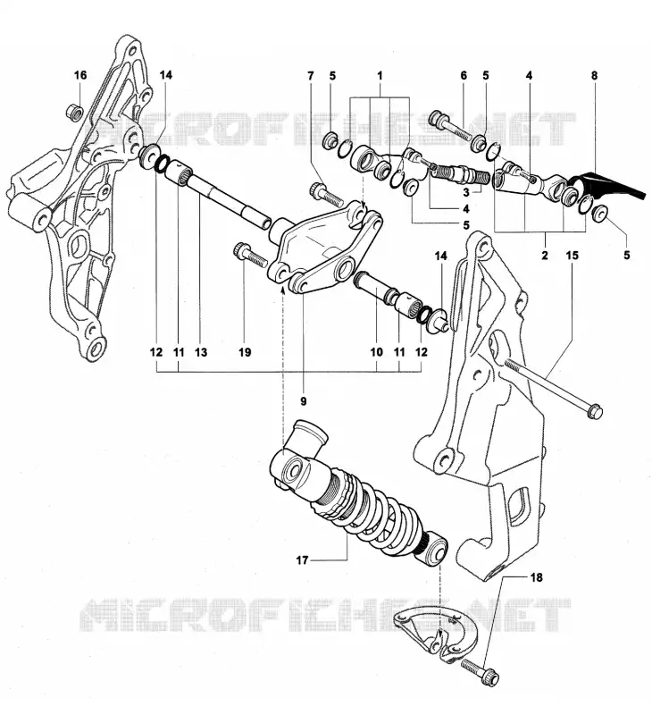 AMORTECEDOR MV Agusta moto F4 1999 F4 750S  F4 750S