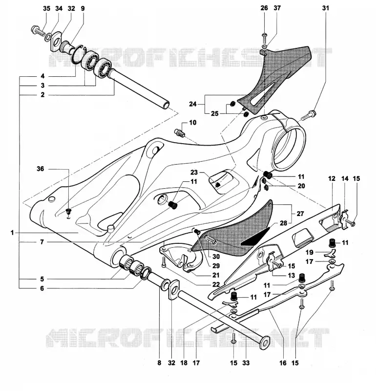 BRAÇO OSCILANTE MV Agusta moto F4 2000 F4 750S  F4 750S