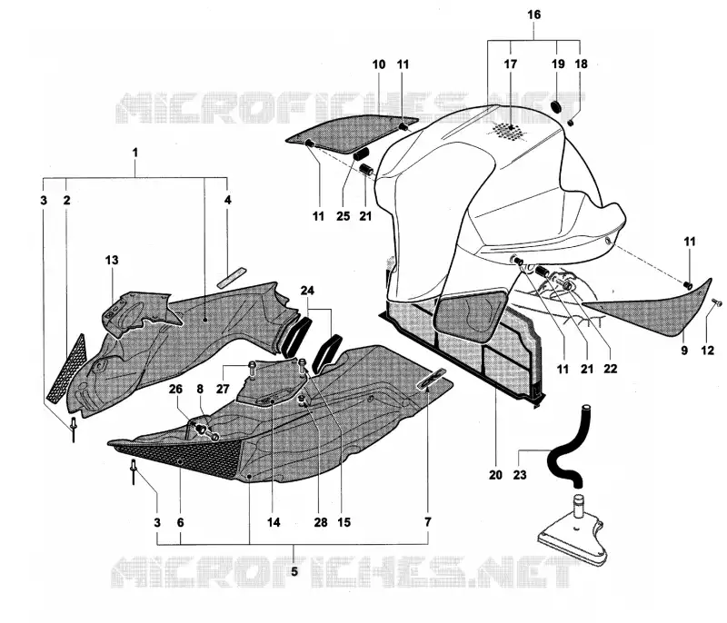 CAIXA DE FILTRO DE AR MV Agusta moto F4 2000 F4 750S  F4 750S