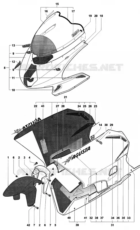 CARENAGENS MV Agusta moto F4 1999 F4 750S  F4 750S