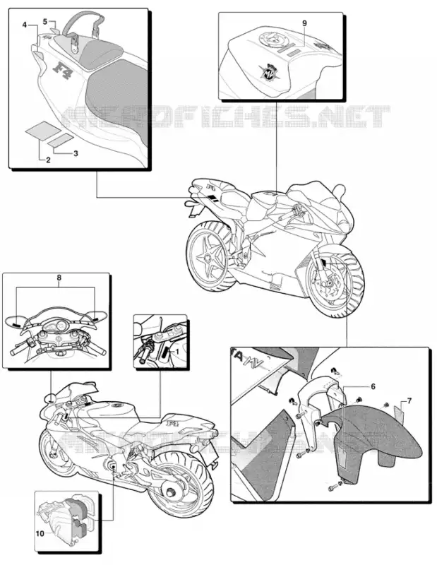 VERSÕES DE OUTROS PAÍSES MV Agusta moto F4 2000 F4 750S  F4 750S