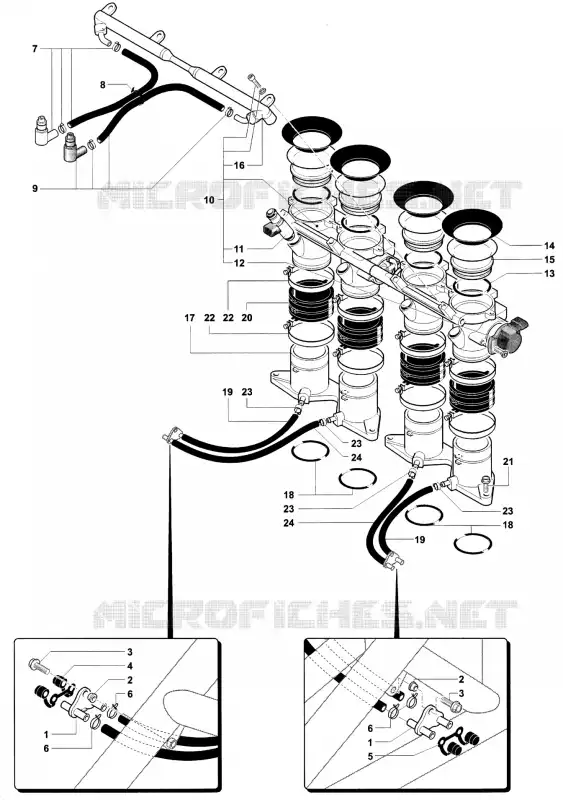 ADMISSÃO - INJEÇÃO MV Agusta moto F4 1999 F4 750S 1+1  F4 750S 1+1
