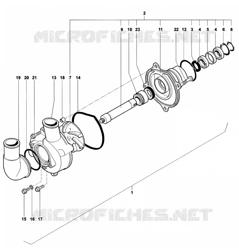 BOMBA DE ÁGUA MV Agusta moto F4 1999 F4 750S 1+1  F4 750S 1+1