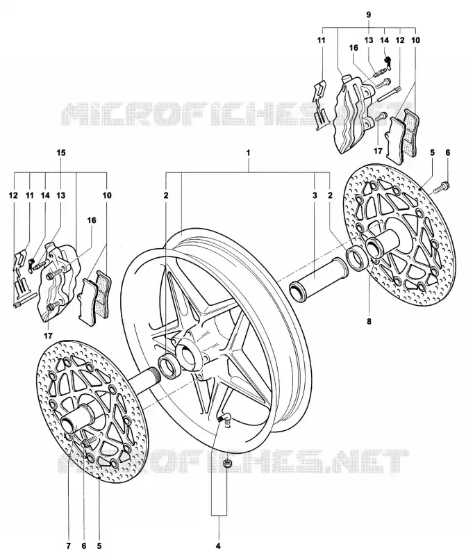 RODA DIANTEIRA MV Agusta moto F4 2002 F4 750 SENNA  F4 750 SENNA