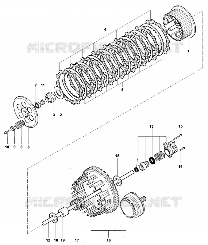EMBRAIAGEM MV Agusta moto F4 2002 F4 750S  F4 750S