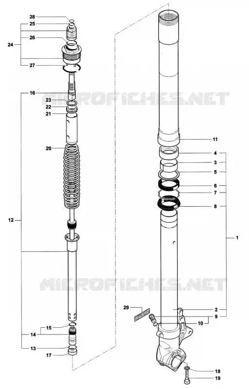 FORQUETA DIREITA MV Agusta moto F4 2003 F4 750S 1+1  F4 750S 1+1