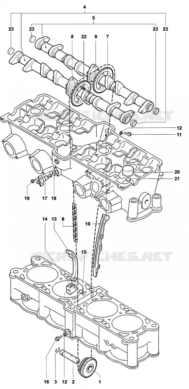 SISTEMA DE DISTRIBUIÇÃO MV Agusta moto F4 2002 F4 750S 1+1  F4 750S 1+1