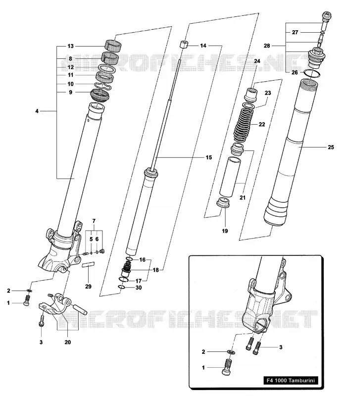 FORQUETA ESQUERDA MV Agusta moto F4 2005 F4 AGO  F4 AGO