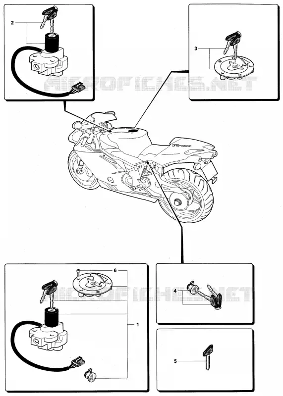 FECHADURA MV Agusta moto F4 2004 F4 TAMBURINI  F4 TAMBURINI