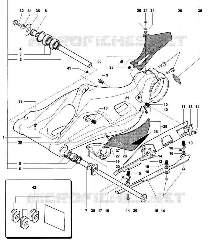BRAÇO OSCILANTE MV Agusta moto F4 2006 F4 1000S  F4 1000S