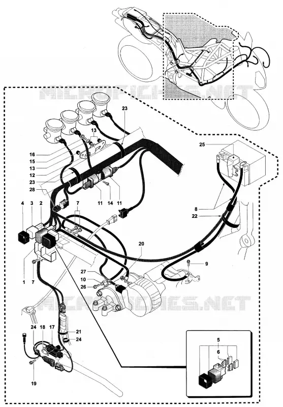 PEÇAS ELÉCTRICAS 1 MV Agusta moto F4 2005 F4 1000S  F4 1000S