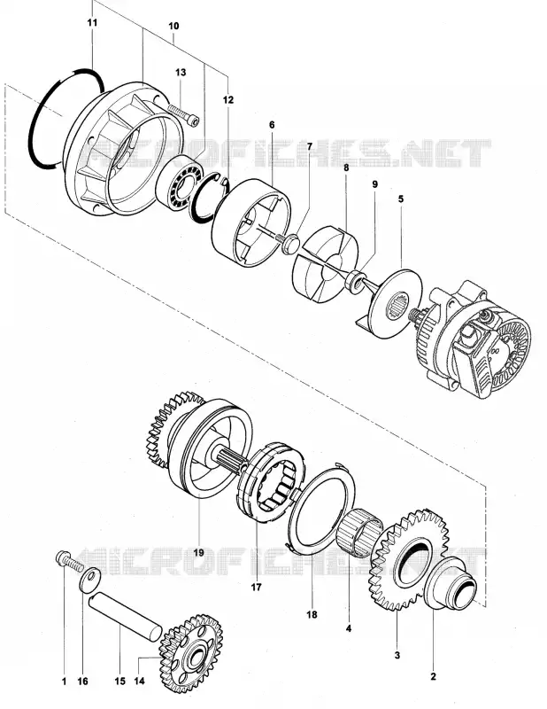 EMBRAIAGEM ARRANQUE MV Agusta moto F4 2004 F4 1000S 1+1  F4 1000S 1+1