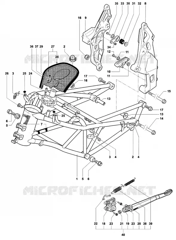 QUADRO MV Agusta moto F4 2006 F4 1000S 1+1  F4 1000S 1+1