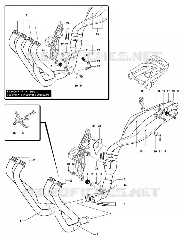 ESCAPE MV Agusta moto F4 2006 F4 1000 SENNA  F4 1000 SENNA