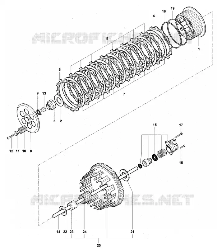 EMBRAIAGEM MV Agusta moto F4 2006 F4 1000R  F4 1000R