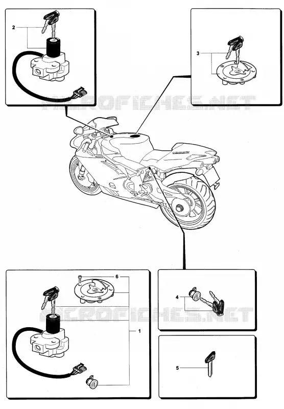 FECHADURA MV Agusta moto F4 2006 F4 1000R  F4 1000R