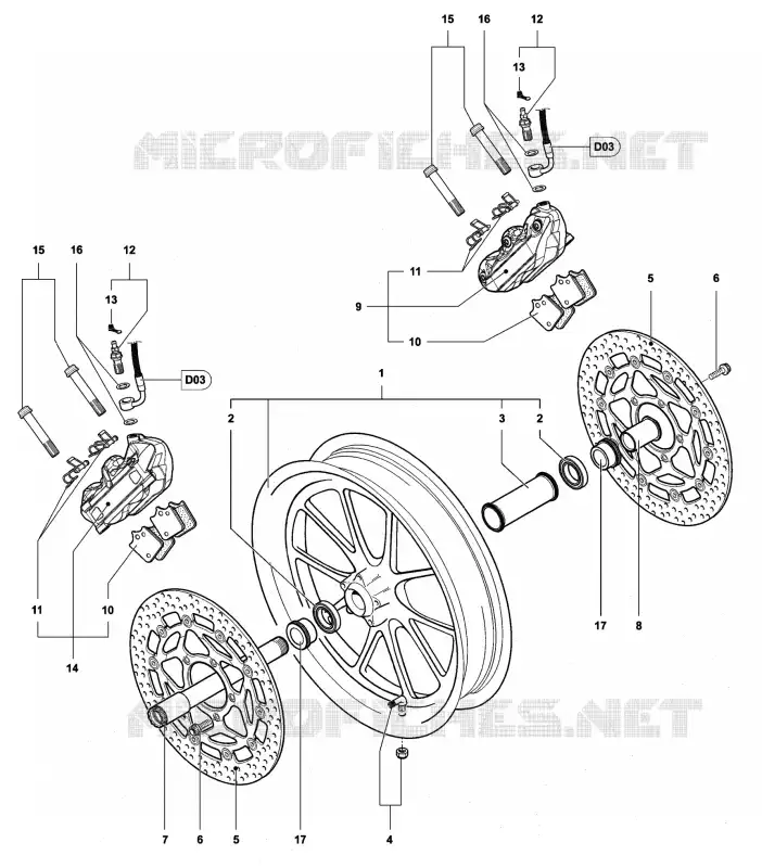 RODA DIANTEIRA MV Agusta moto F4 2006 F4 1000R  F4 1000R