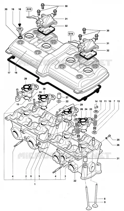 CABEÇA DE MOTOR MV Agusta moto F4 2009 F4 312RR 1078  F4 312RR 1078