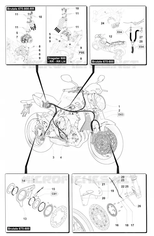 SISTEMA DE FREIO ABS MV Agusta moto DRAGSTER 2015 DRAGSTER  DRAGSTER