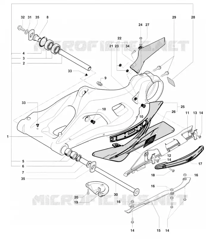 BRAÇO OSCILANTE MV Agusta moto F4 2011 F4 1000 S  F4 1000 S