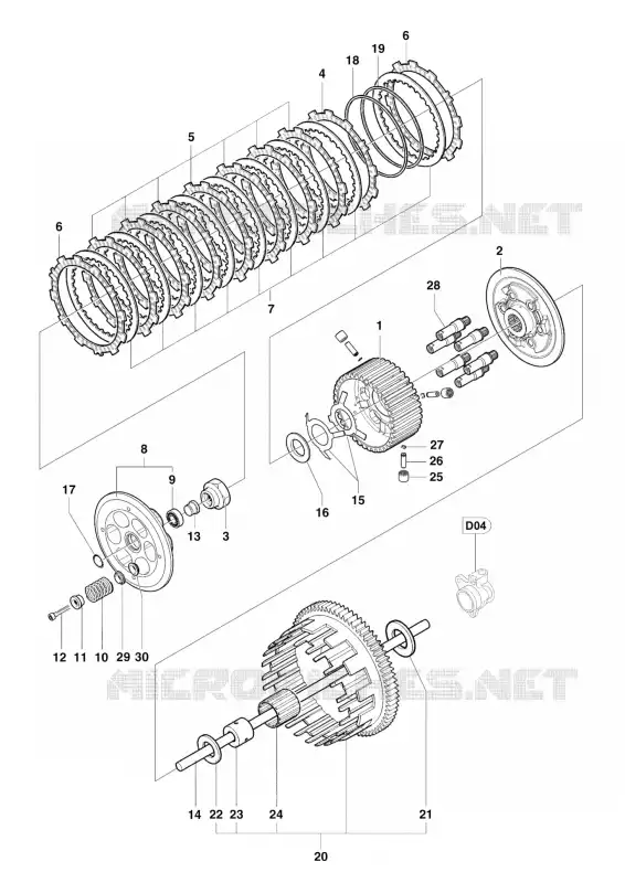 EMBRAIAGEM MV Agusta moto F4 2011 F4 1000 S  F4 1000 S