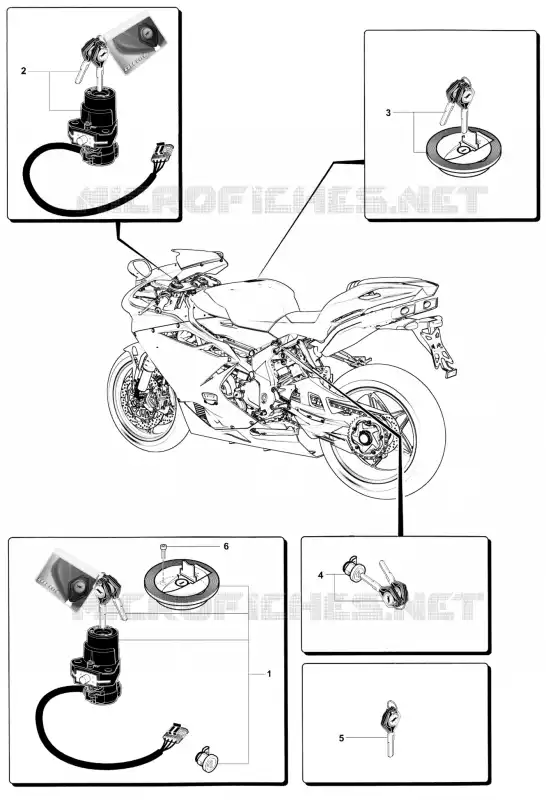 FECHADURA MV Agusta moto F4 2011 F4 1000 S  F4 1000 S