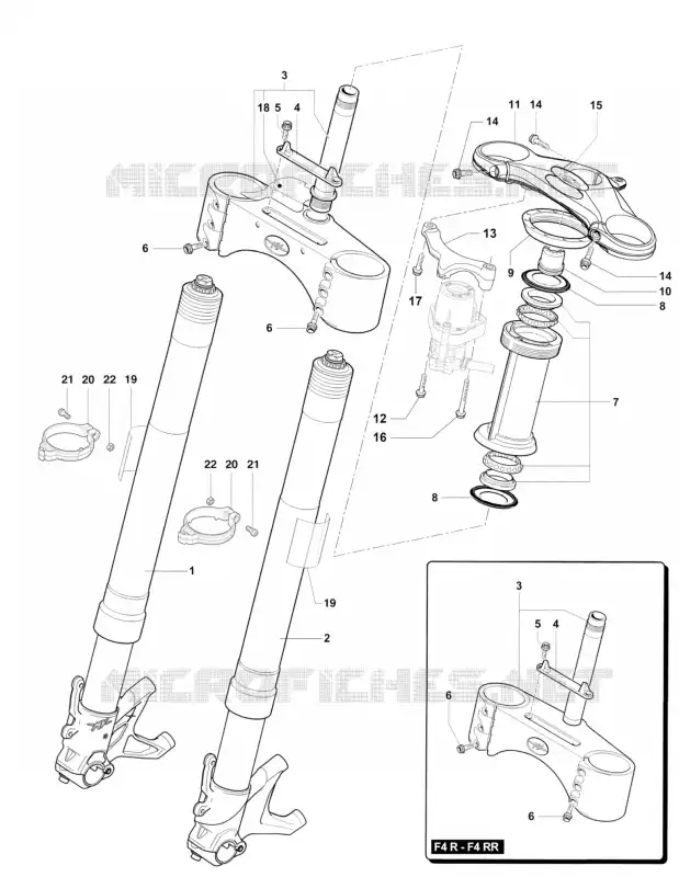 FORQUETA MV Agusta moto F4 2012 F4 1000 S  F4 1000 S