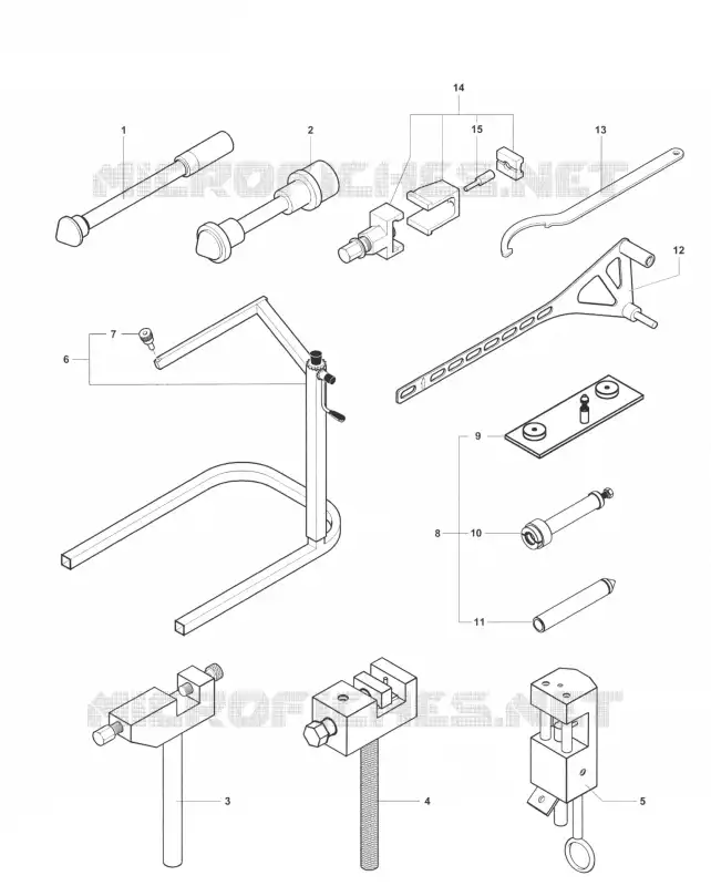 FRAME MAINTENANCE TOOLS 2 MV Agusta moto F4 2011 F4 1000 S  F4 1000 S